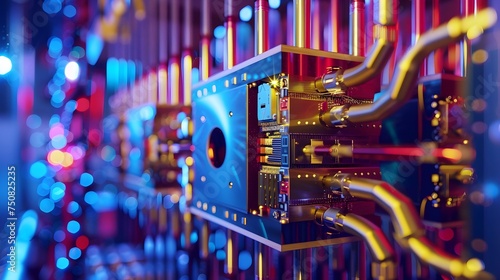 Colorful Abstract Computer Hardware in Close-Up