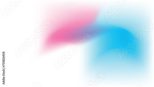 abstract blurred gradient of pink and blue on a white background with copy space