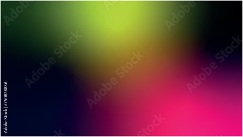 color variation of pink, green in dark background with copy space