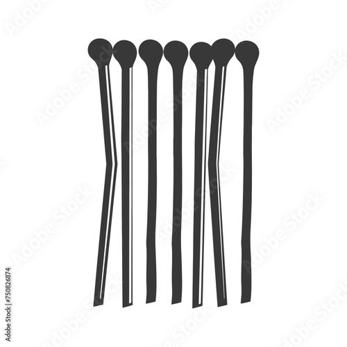 Silhouette wooden matches black color only