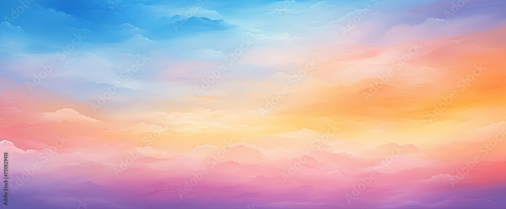 Sunrise gradient painting the sky with vibrant hues, stirring inspiration for graphic designers with its radiant colors.
