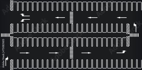 Parking lot isolated. vector illustration
