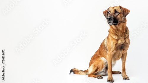 A golden dog's image with the facial features blurred, emphasizing its posture and bodily form over identity