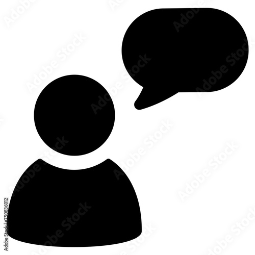 chatting icon, simple vector design