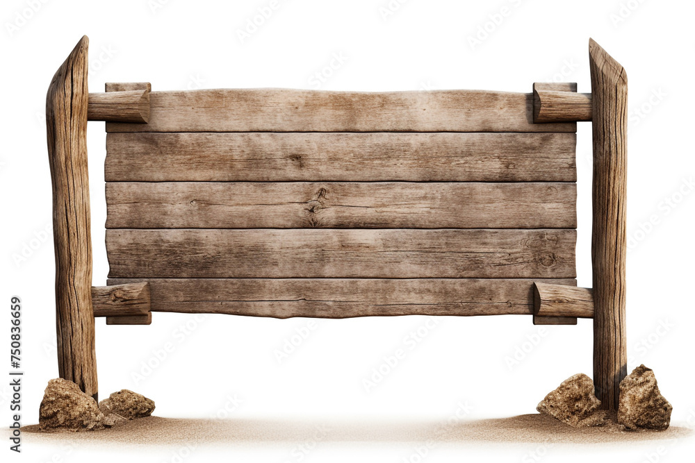 Blank empty wooden rustic signage sign board signpost post wood on white background сreated with Generative Ai Blank empty wooden rustic signage sign board signpost post wood on white background сreated with Generative Ai