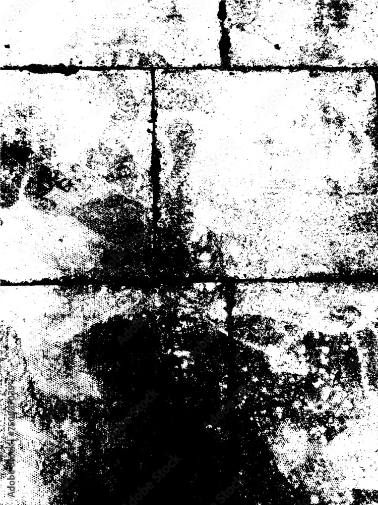 Grunge masonry textures in positive and negative