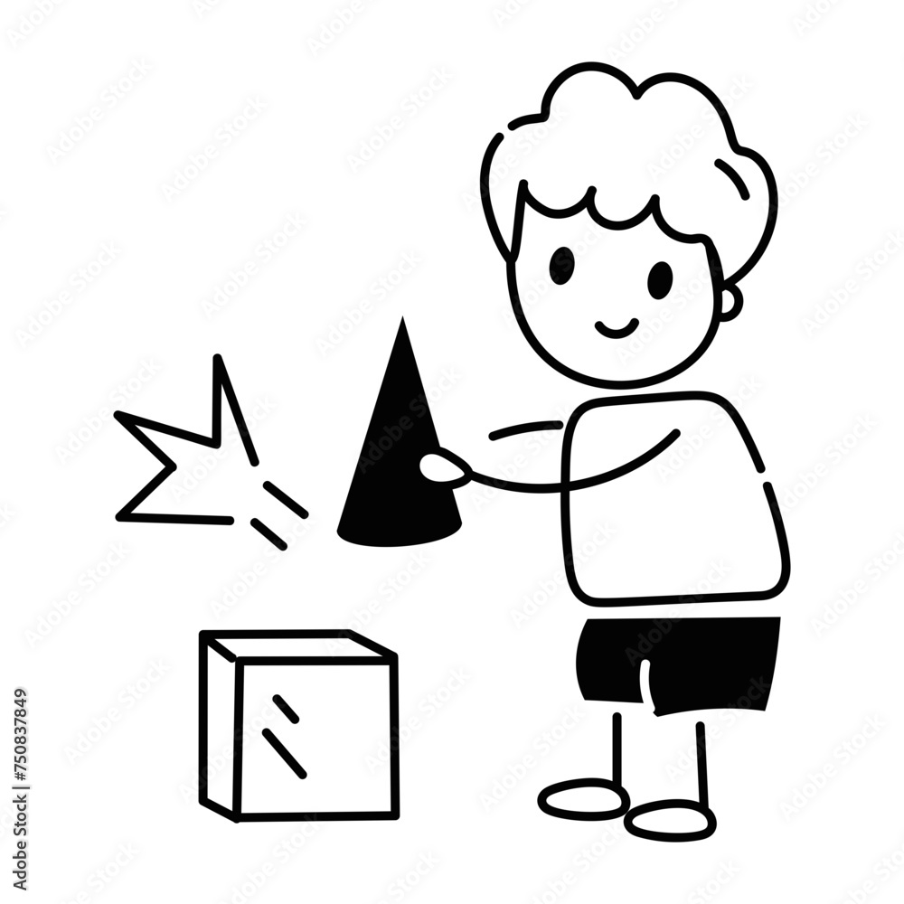 Check out doodle icon of kids blocks Check out doodle icon of kids blocks