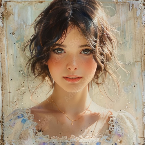 Portrait of a Woman With Blue Eyes