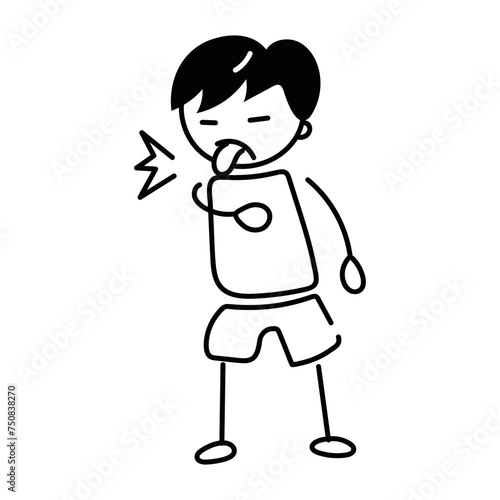 Check out doodle icon of disgusting expression 