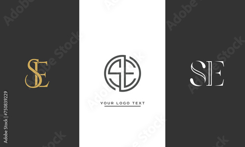SE, ES, S, E, Abstract Letters Logo monogram