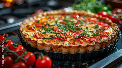 Close Up of a Pie on a Table