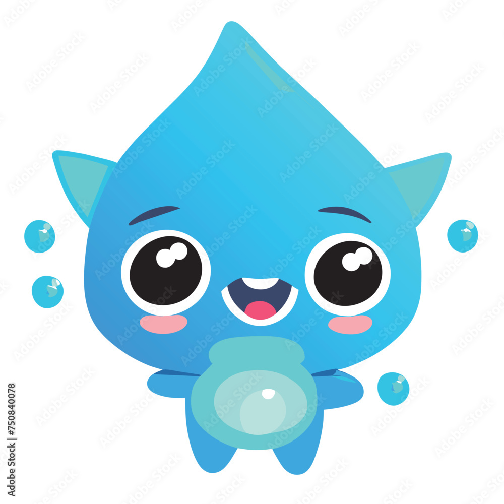 mascot drop shower, vector illustration kawaii