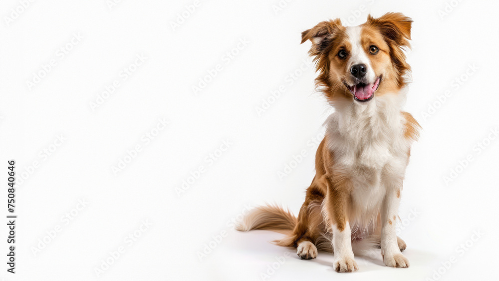The image depicts a fluffy Collie dog in a sit position with focus on the body, whilst the face is intentionally obscured by a blurred square The image depicts a fluffy Collie dog in a sit position with focus on the body, whilst the face is intentionally obscured by a blurred square