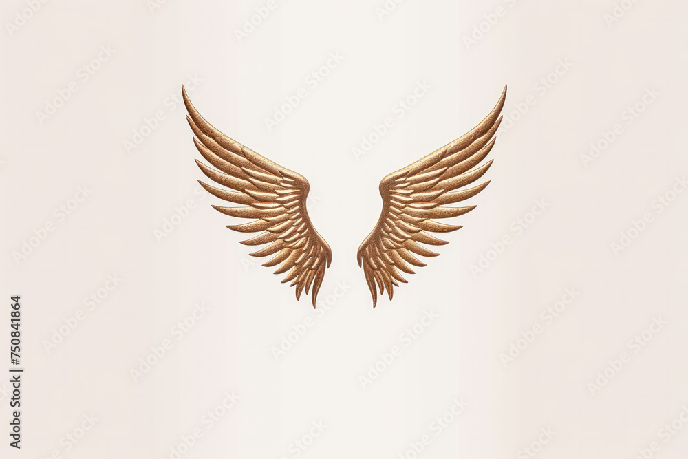 Obraz premium A symbol of unity and success, an abstract handshake with wings embodies concepts of delivery, business, cooperation, and corporate financial achievements.