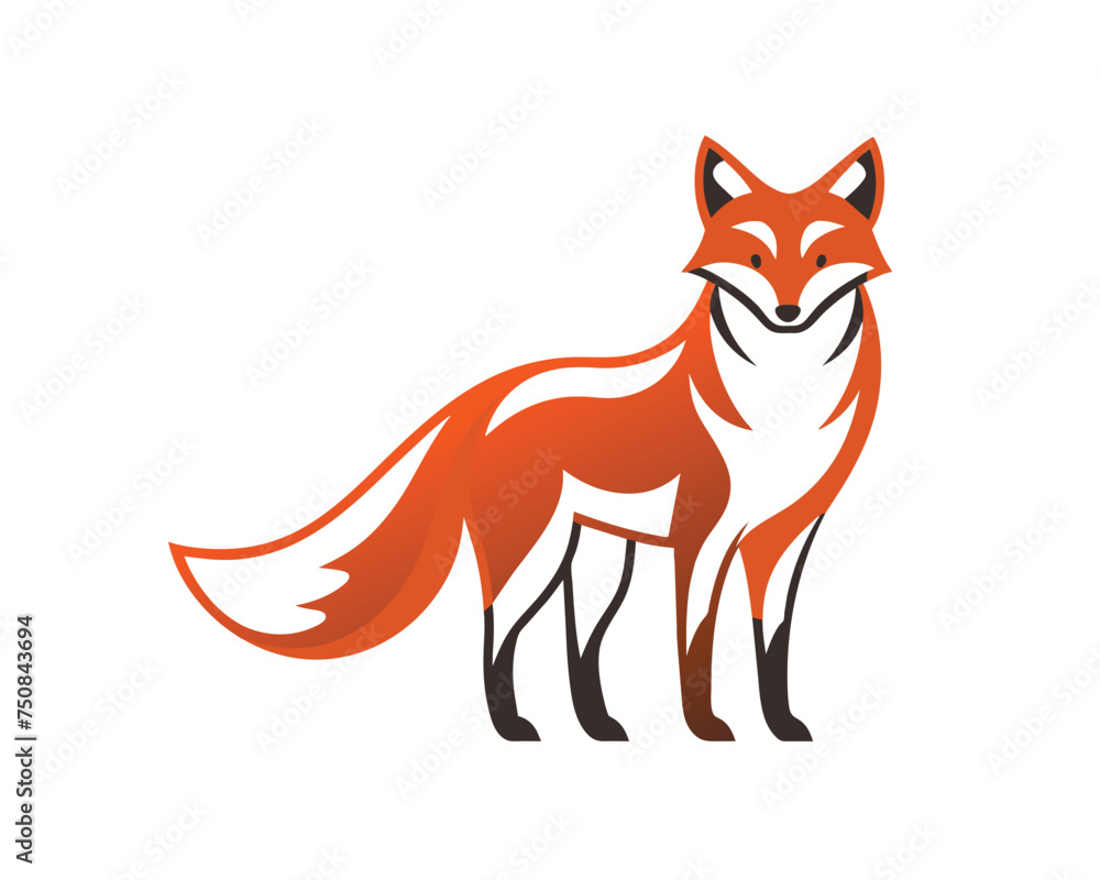 Fox similar silhouette logo design Fox similar silhouette logo design