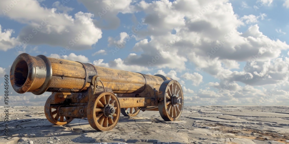 19th century artillery cannons Generative AI