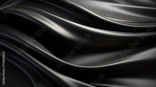 Black Silk Waves Background