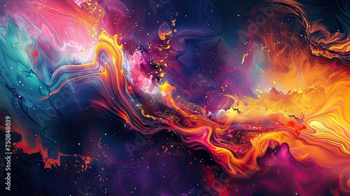 abstract background with vibrant colors resembling a gasoline spill, conveying energy, and dynamism, perfect for a creative and artistic representation