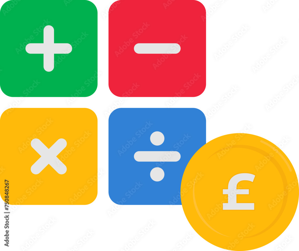 Obraz premium British Pound Currency Calculation