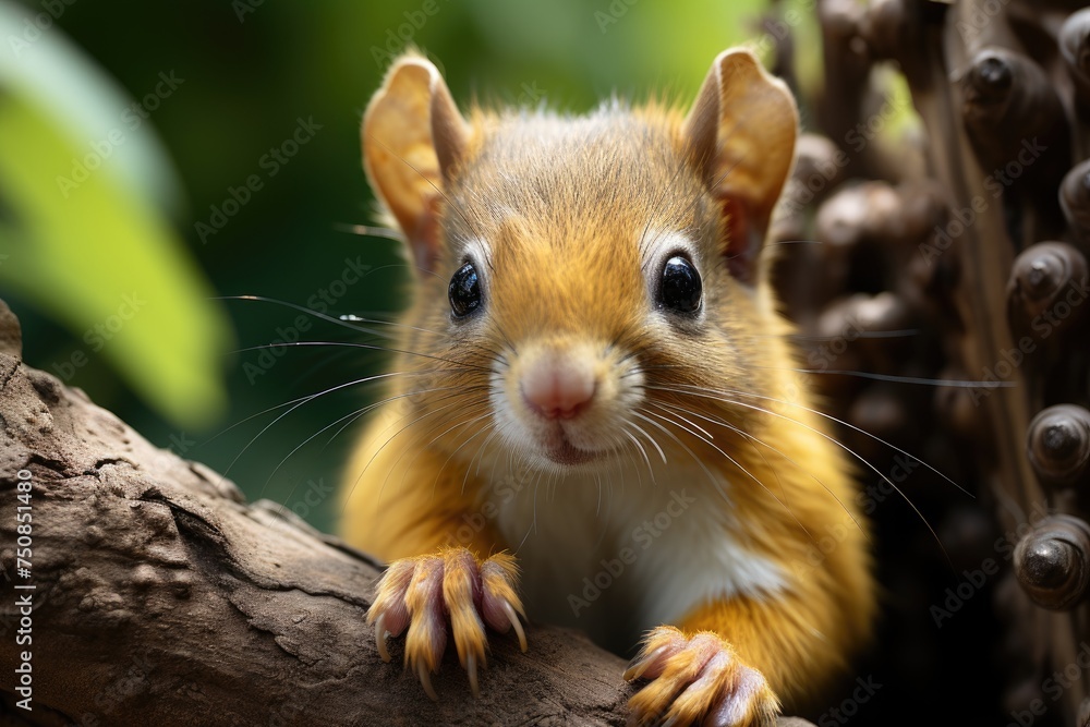 Squirrel enjoying fresh corn in nature., generative IA Squirrel enjoying fresh corn in nature., generative IA