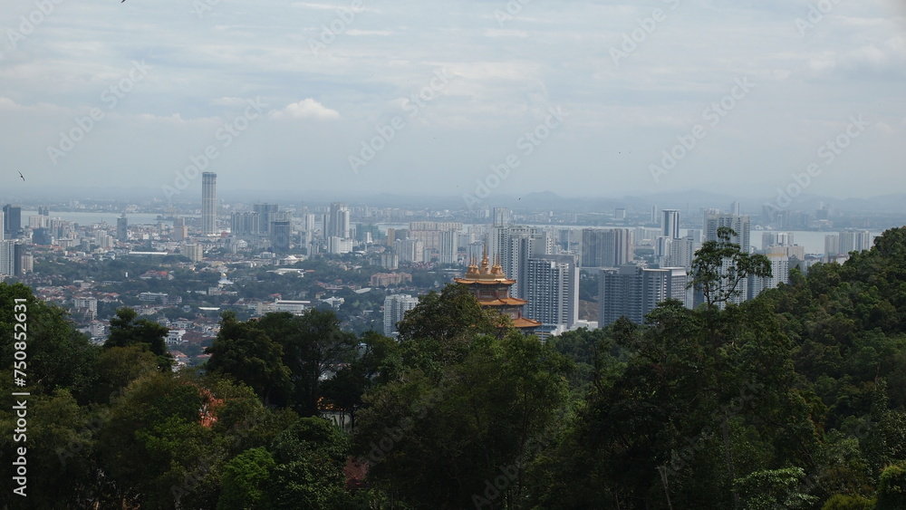 An overlook of Penang from the hill