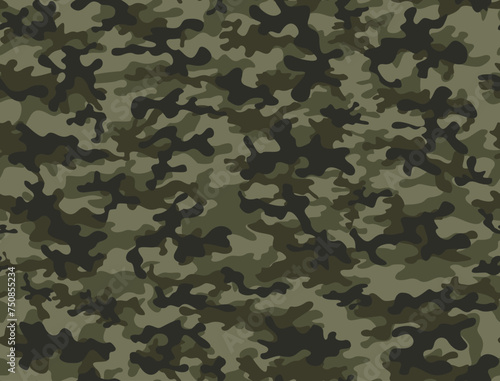  Camouflage army pattern repeat background vector illustration, seamless texture, military uniform, forest khaki background, hunting pattern