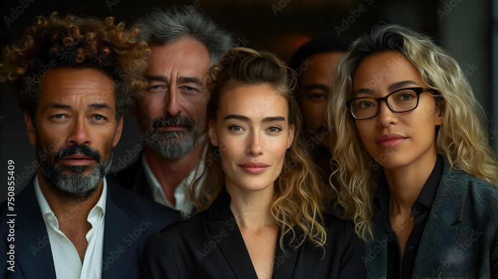Portrait of Diverse Group of Business People in Office Portrait of Diverse Group of Business People in Office
