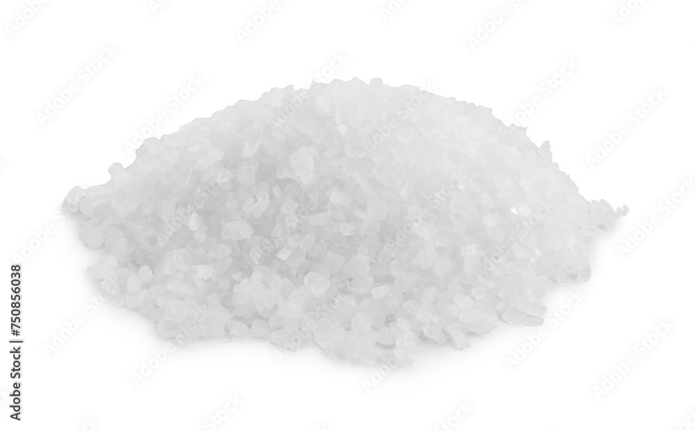 Heap of natural salt isolated on white Heap of natural salt isolated on white