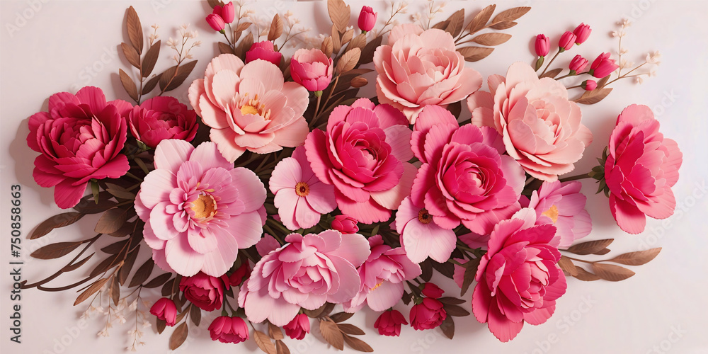 bouquet of pink roses