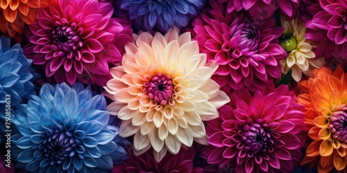 Abstract floral flower dahlia texture background banner 
