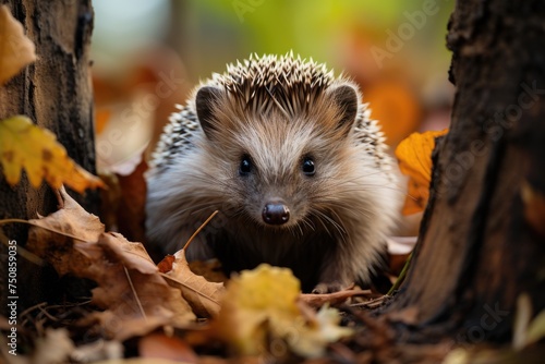 Exhibition highlights hedgehog and biodiversity in nature., generative IA