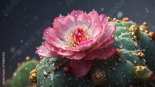 a looming cactus flower