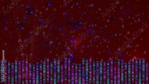 Human genome DNA analysis - visualization of a genome map sequence