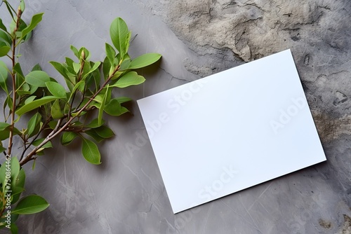 Restaurant menu mockup with cutlery in the background, empty space for your text photo