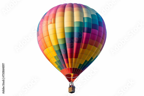 Multicolored rainbow balloon isolated on a white background