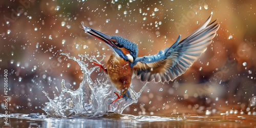 a kingfisher in action
