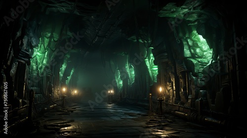 A hidden emerald-green cave 