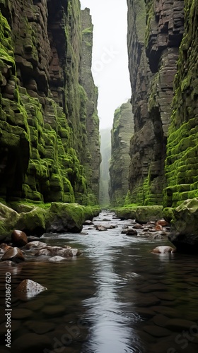 A hidden emerald-green cave 