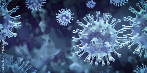 close-up of a virus