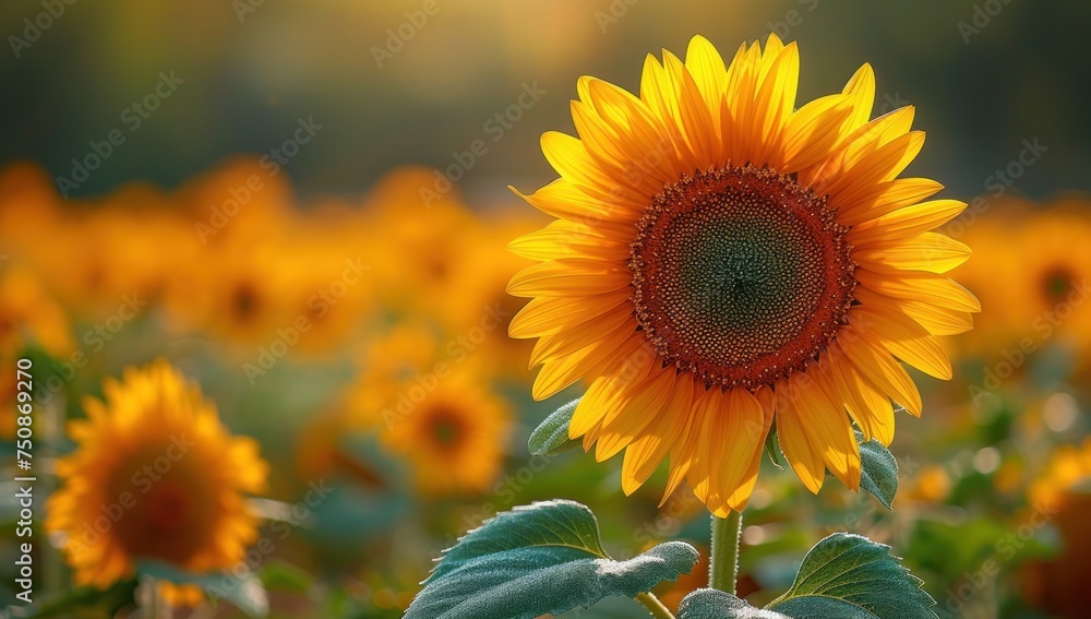 Obraz premium Sunflower field in summer
