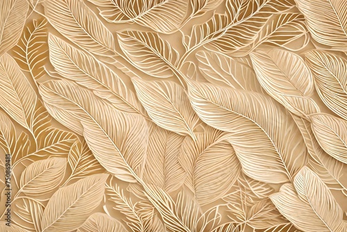 seamless background with leaves, A captivating background featuring a plethora of delicate skeleton leaves arranged in a decorative pattern. The intricate details of the leaves create a mesmerizing te