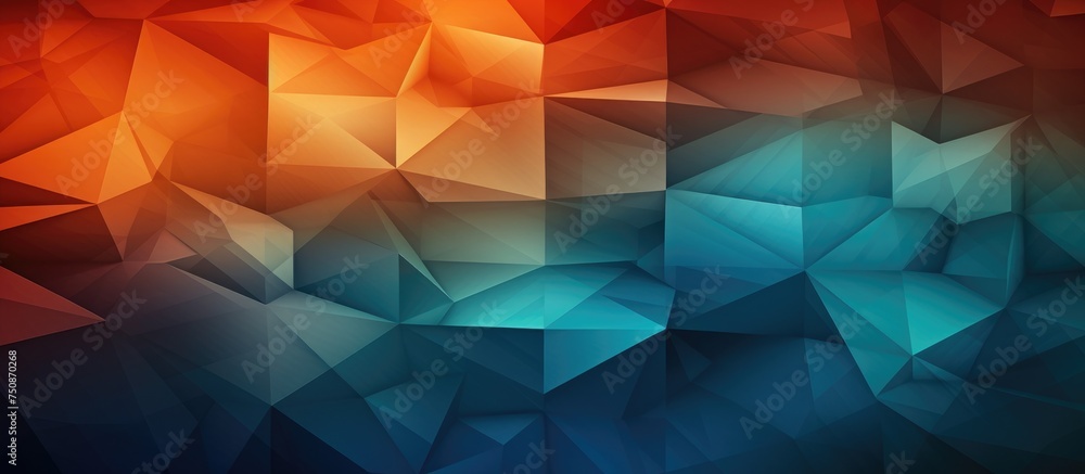 The image features a colorful abstract background composed of various triangular shapes. The triangles are arranged in a decorative pattern creating a sense of movement and dynamism. The vibrant The image features a colorful abstract background composed of various triangular shapes. The triangles are arranged in a decorative pattern creating a sense of movement and dynamism. The vibrant