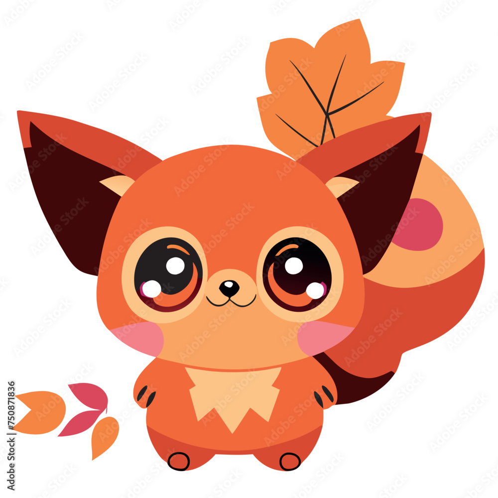 autumn, vector illustration kawaii