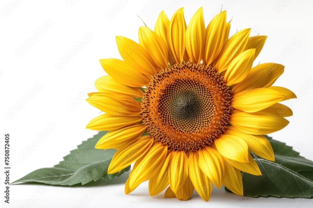 Obraz premium Sunflower on a White background