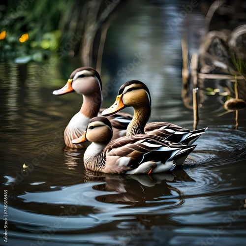 duck in the water