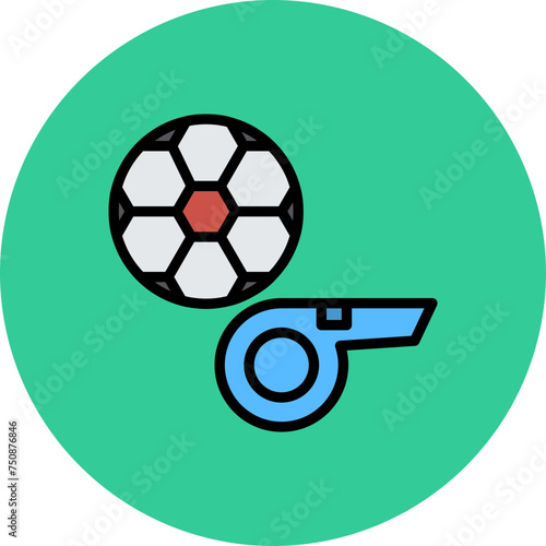 Whistle Line Filled Circle Icon
