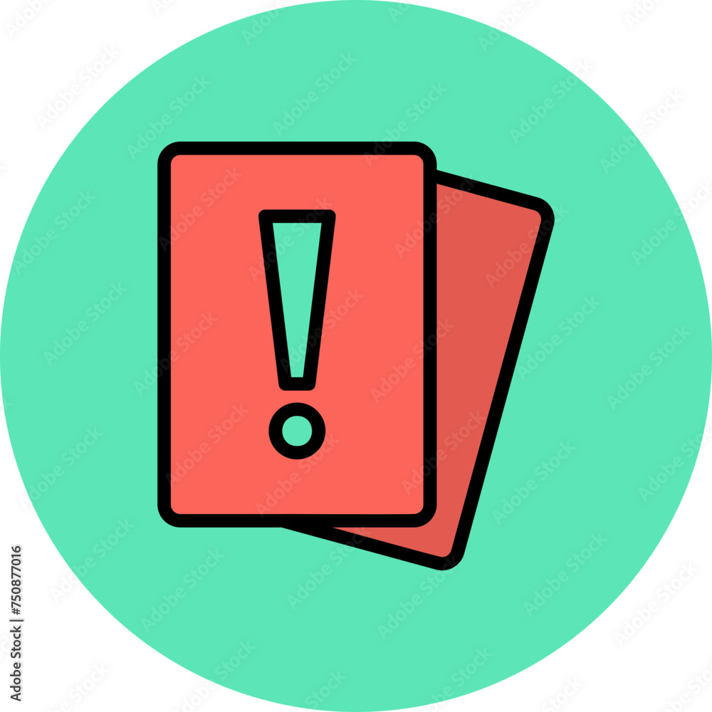 red card line filled circle icon red card line filled circle icon