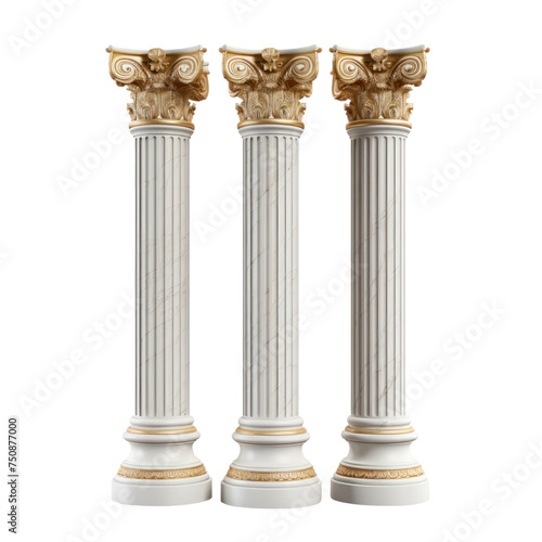 Column design Isolated on transparent background