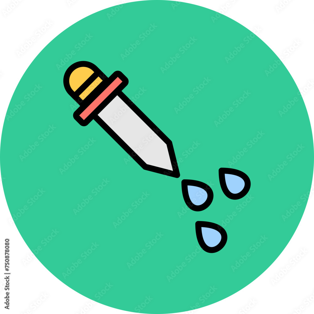 Dropper Line Filled Circle Icon Dropper Line Filled Circle Icon