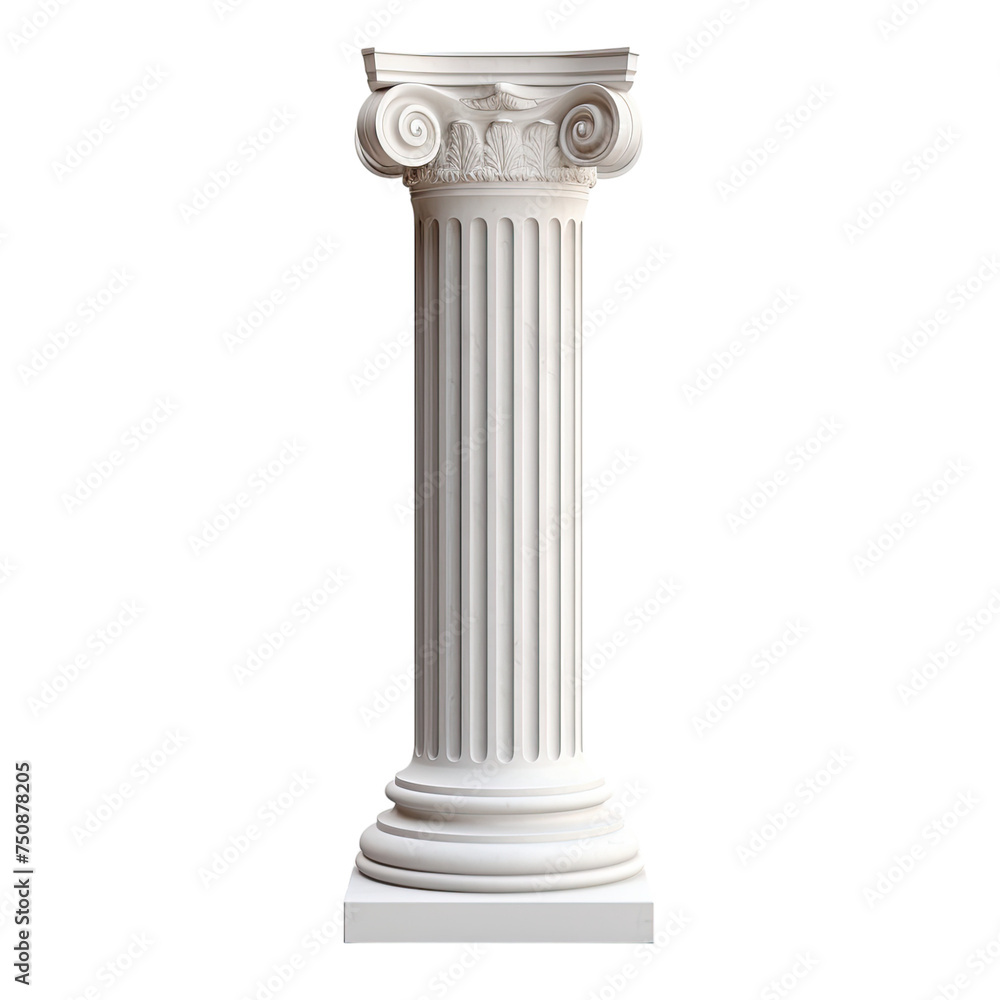 Doric column Isolated on transparent background Doric column Isolated on transparent background